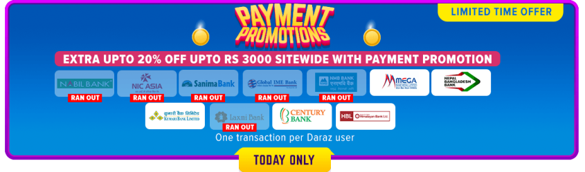 Daraz bank discount