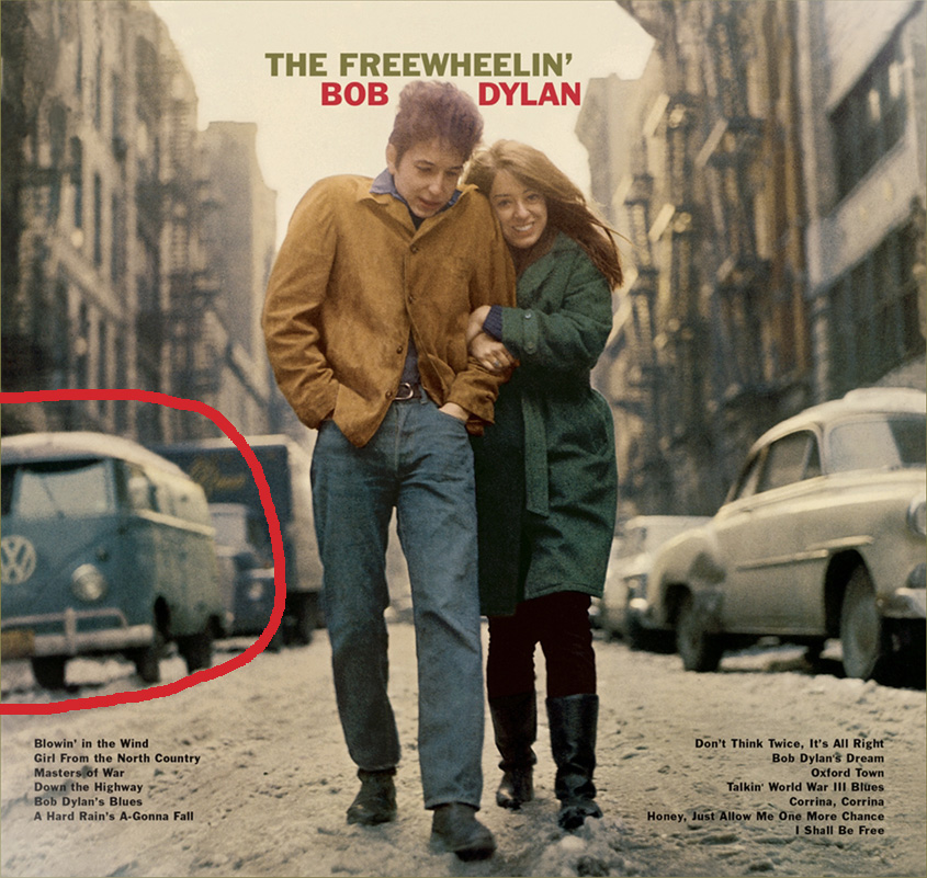 Volkswagen Type 2 in Bob Dylan’s album cover