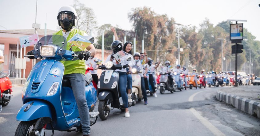 Vespa Nepal’s “100 Customer Recreational Ride” Completed!